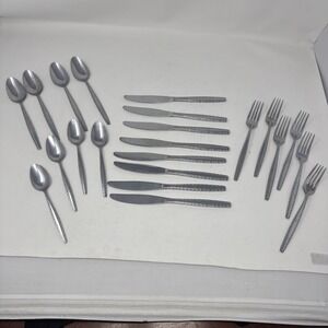 22 pc ROGERS INS174 Luxury Stainless Flatware Fork Spoon Knife Set Petite Handle